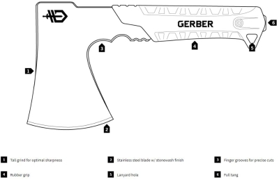 ​Gerber Pack Hatchet Balta Blisterli (31-003482) - 3