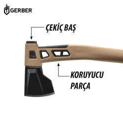 GerberGearBushcraftBalta-KampBaltasıKılıflı-CoyoteKahverengi - 5