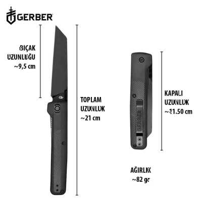 GerberGearPledgeCepÇakısı–CepKlipsliKatlanırBıçak–Gri - 6