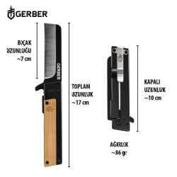 GerberGearQuadrantKlipsliKatlanırCepÇakısı–DüzKenarlıFlipperÇakı-Bambu - 2