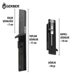 GerberGearQuadrantKlipsliKatlanırCepÇakısı–DüzKenarlıFlipperÇakı-Siyah - 5