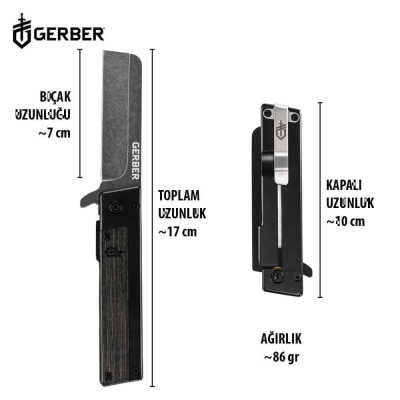 GerberGearQuadrantKlipsliKatlanırCepÇakısı–DüzKenarlıFlipperÇakı-Siyah - 5