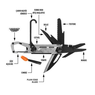 GerberGearStakeOut11-in-1ÇokAmaçlıÇakı-Gümüş - 4